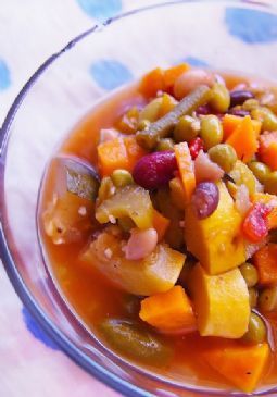 Minestrone Soup With Sweet Potato, Black Bean & Edamame