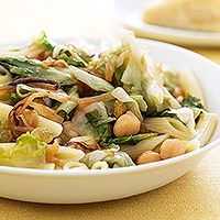 Escarole with Caramelized Onions & Chickpeas