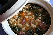 Rustic Kale, Bean and Smoked Turkey Soup