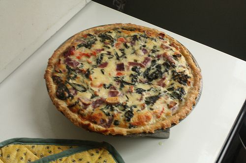 Spinach & Salmon Quiche