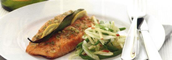 Salmon with a Lemon & Rosemary Glaze