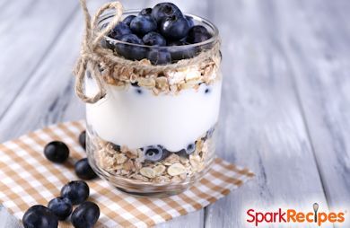 Overnight Blueberry Oatmeal Parfait