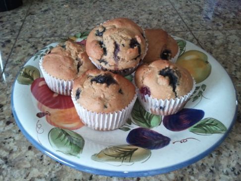 Vegan Very Simple Blueberry Muffins