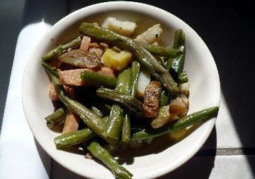 Turkey Spam, Green Bean & Potato Skillet