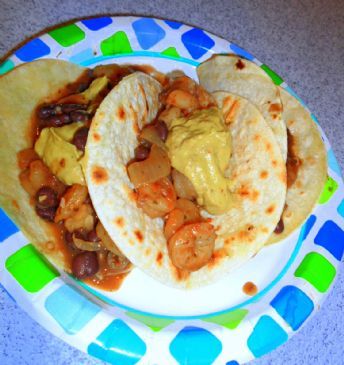 Shrimp & Black Bean Tacos (1/2 Cup)