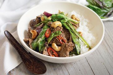 Beef, Cashew and Thai Basil Stir Fry