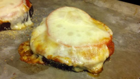 Baked Eggplant Parmesan Pizza