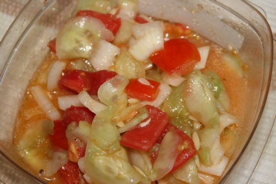 Cucumber Tomato Salad, 49 / half cup