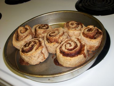 Cinnamon Rolls with soy protein and whole wheat