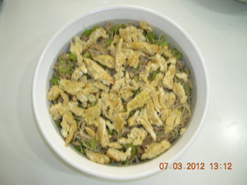 Stir Fry Rice Noodles with Celery & Ground Pork