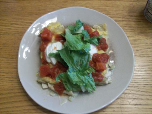 Enchilada with Vegtables & Green Sauce