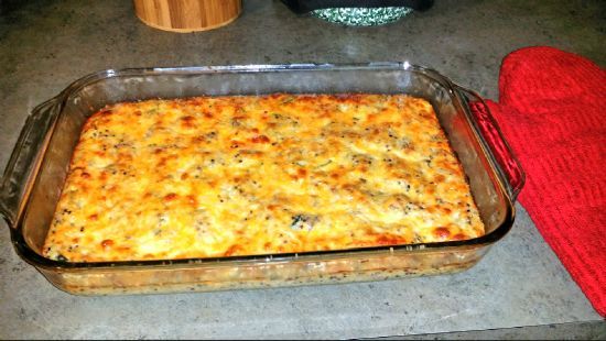 Quinoa-Sausage-Cheese Casserole