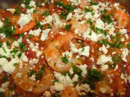 Shrimp with Feta Cheese