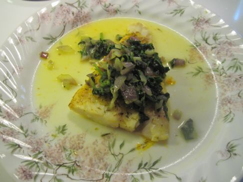 Atlantic Cod In Orange Juice w. Spinach & Onions