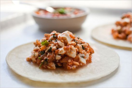 Soft Tacos With Scrambled Tofu and Tomatoes 