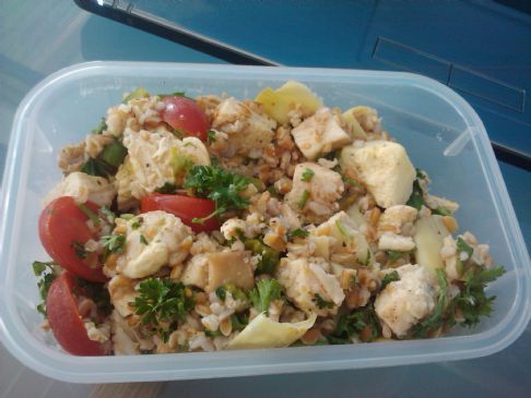 Cold Bulgur and Chicken Salad