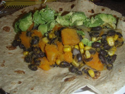 Black Bean and Butternut Squash Burritos