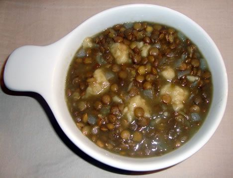 Lentil and Vegetable Soup With Dumplings 