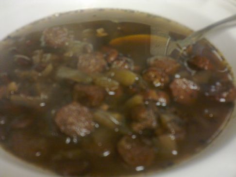 Crock pot Black Bean and Turkey Sausage Soup
