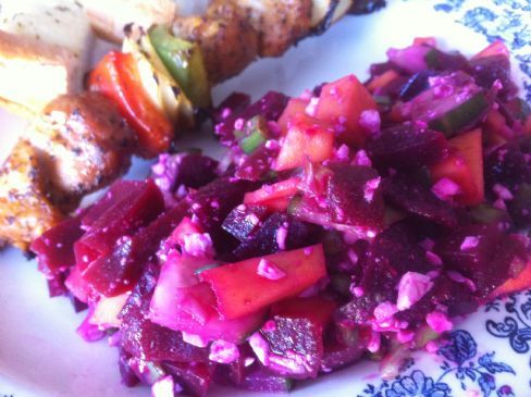 Beet Mango Feta Salad 