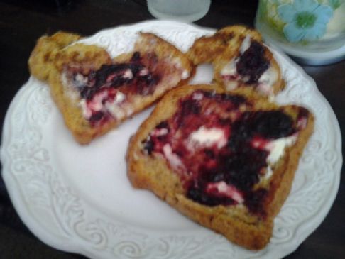 Boysenberry and Mascarpone French Toast