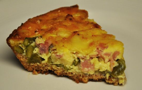 Quiche With Almond Parmesan Crust