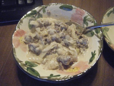 Mock Stroganoff--7.6 net carbs (nC) per serving