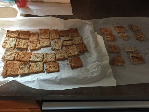 almond crackers - make from moist ground almonds 