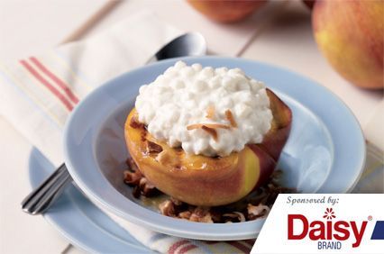 Grilled Peaches with Cottage Cheese from Daisy Brand 