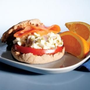 Egg White and Smoked Salmon Sandwich