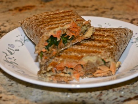 Salmon Hummus Wrap