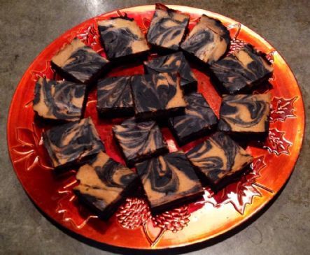 Pumpkin Swirl Black Bean Brownies