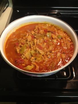 Spicy Hot Turkey Cabbage Soup
