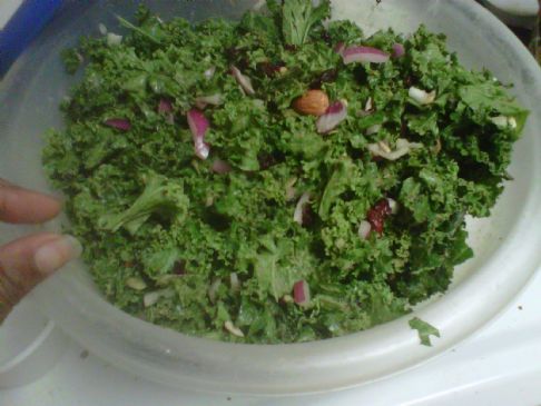 Kale Avocado Salad w/ Cranberry Nut Mix