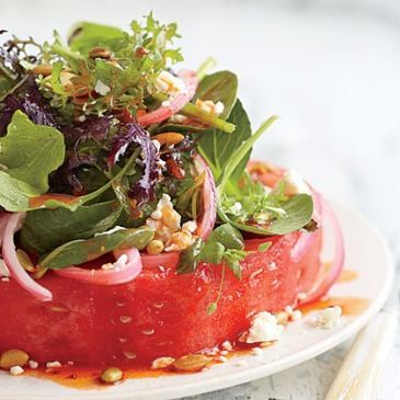 Salmon, Watermelon and Feta Salad