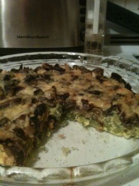 Broccoli, mushroom, egg fritatta