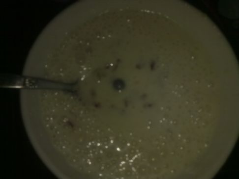 home made yoghurt with grapes