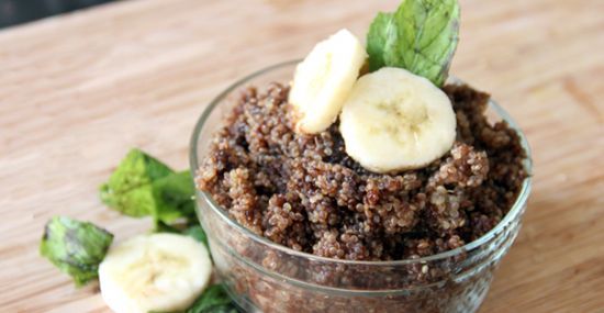 Chocolate Banana Quinoa Breakfast