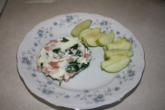 Egg Whites, Spinach & Ham Puff