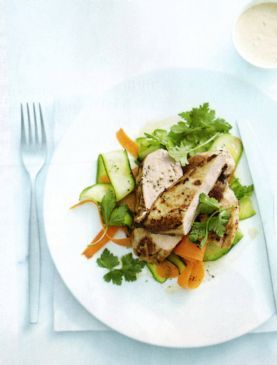 Spiced Chicken with Carrot Salad & Harissa Yoghurt