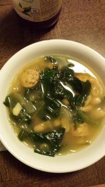 White Bean, Spinach &  Chicken Sausage Soup