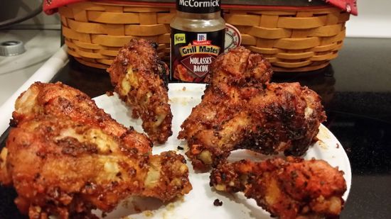 Molasses Bacon Broiled Crispy Wings