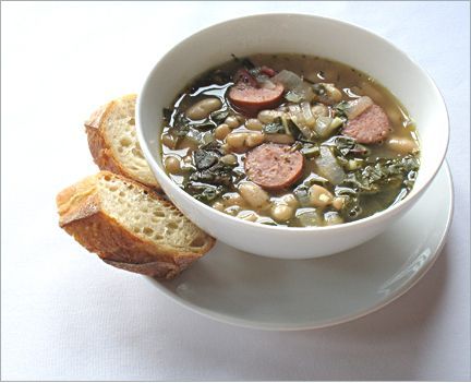 White Bean soup with Turkey Sausage