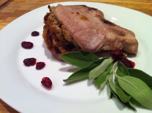 Cranberry Infused Stuffed Porkchop