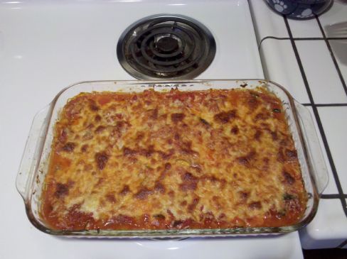 Spaghetti Squash Bake w/ground turkey