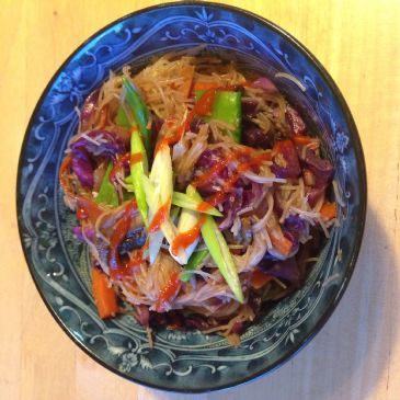  Vegan Pancit Bihon -Stir fry with rice noodles