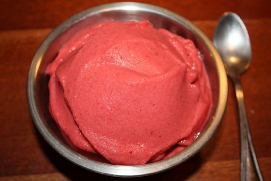 Strawberry and Almond Milk Sorbet