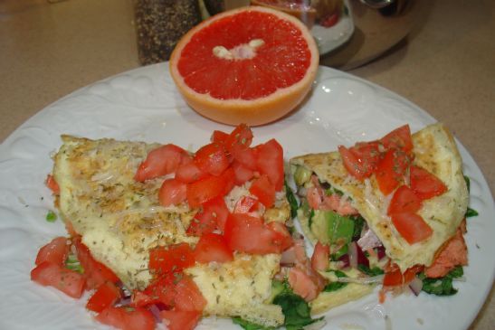 Smoked Salmon Omelete