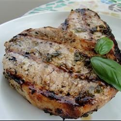 Basil Garlic Pork Chops