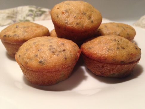 Sugar Free Lemon Chia Seed Mini Muffins